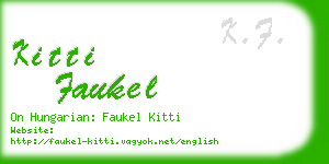 kitti faukel business card